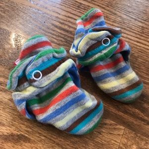 Zutano Baby Booties, multicolor stripe, 12m